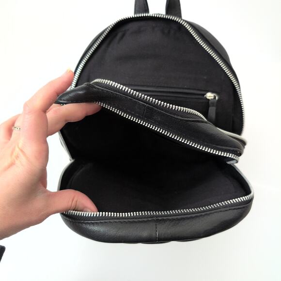 Still Nordic Black Flo City Backpack 65654 Leather Quilted Mini Bag - Picture 2 of 12